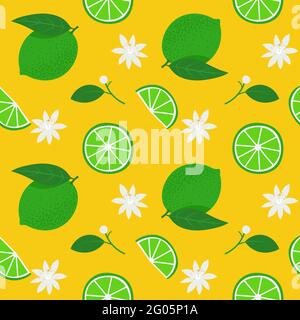 Summer seamless pattern with lines. Vector illustration in trendy flat style and colors. Tropical background Stock Vector