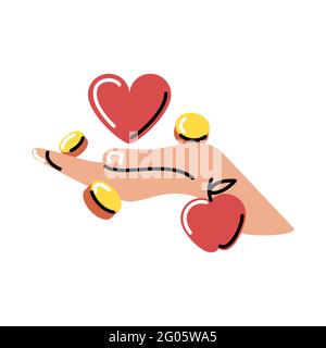 General support. Vector icon in bold line style Stock Vector