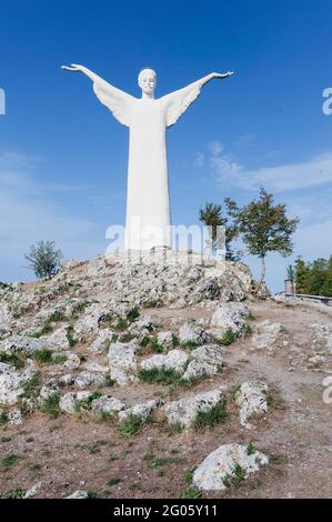 Statua del Cristo Redentore, Christ the Redeemer statue, Mount San Biagio, Maratea, Basilicata, Italy, Europe Stock Photo