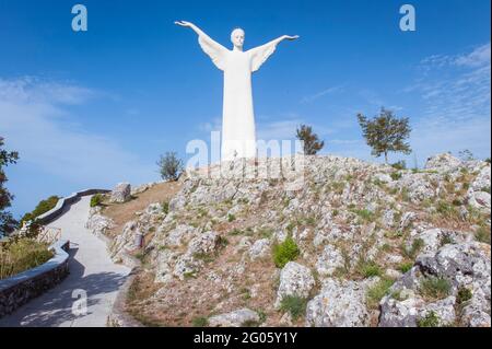 Statua del Cristo Redentore, Christ the Redeemer statue, Mount San Biagio, Maratea, Basilicata, Italy, Europe Stock Photo