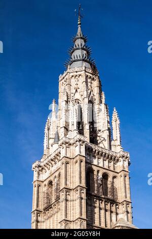 Tower of the cathedral in Toledo, Spain Stock Photo