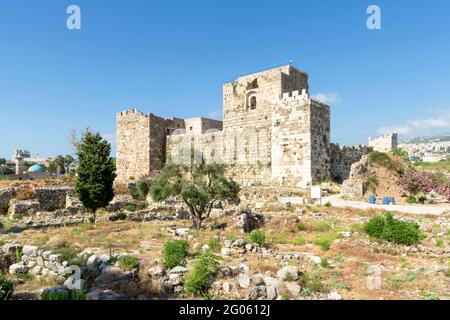 Byblos citadel, Crusader castle, Jbeil, Lebanon Stock Photo