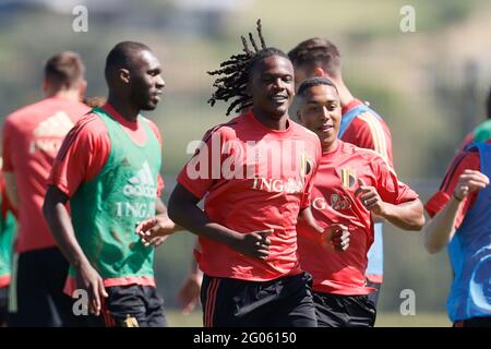 Belgium's Dedryck Boyata pictured during a training session of the Belgian national soccer team Red Devils, in Tubize, Tuesday 01 June 2021. The team Stock Photo