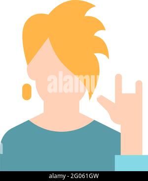 Subculture vector flat color icon Stock Vector