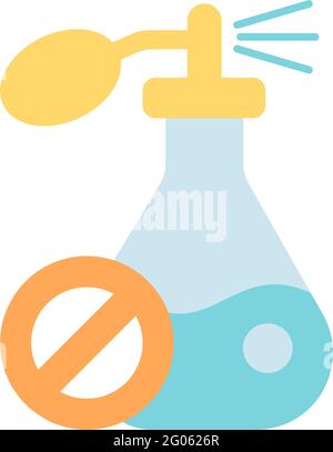No fragrance in product vector flat color icon Stock Vector