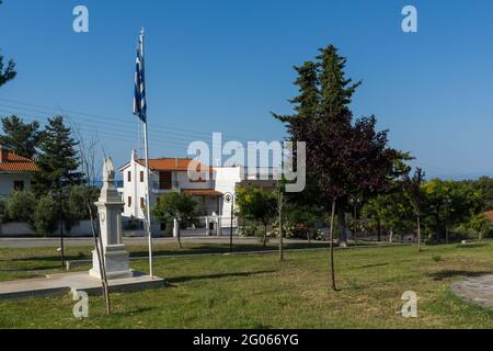 SOZOPOLI, HALKIDIKI, GREECE - JUNE 24, 2014: Village of Sozopoli ...