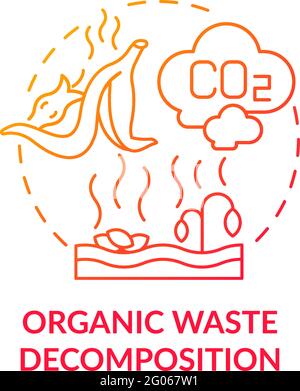 Organic waste decomposition concept icon Stock Vector