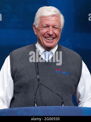 Foster Friess, Chairman, Friess Associates, introduces former United States Senator Rick Santorum (Republican of Pennsylvania), a candidate for the 2012 Republican Party nomination for President of the United States, at the 2012 CPAC Conference at the Marriott Wardman Park Hotel in Washington, D.C. on Friday, February 10, 2012..Credit: Ron Sachs / CNP/Sipa USA Stock Photo