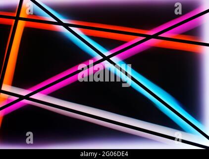 Light colorful lines, geometric background Stock Photo
