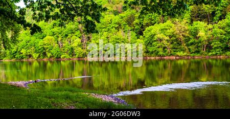 The Allegheny river valley in Althom, Pennsylvania, USA Stock Photo