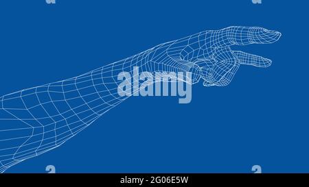 Hand in rock n roll sign. Vector Stock Vector