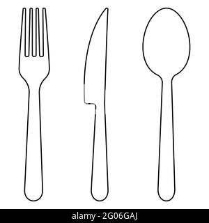Sketch crossed cutlery fork and knife Royalty Free Vector