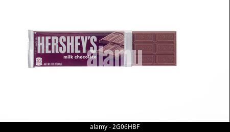 Hersheys Milk Chocolate Candy bar Stock Photo