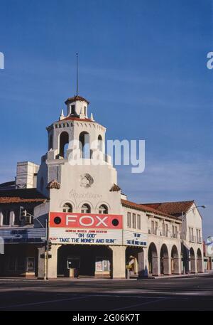 1970s America -  Fox Theater, Riverside, California 1978 Stock Photo