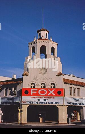 1970s America -  Fox Theater, Riverside, California 1978 Stock Photo