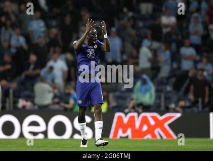 Ryal Quay, UK. 29th May, 2021. Antonio RŸdiger of Chelsea during the UEFA Champions League Final match between Manchester City and Chelsea at The Est‡dio do Drag‹o, Porto, Portugal on 29 May 2021. Photo by Andy Rowland. Credit: PRiME Media Images/Alamy Live News Stock Photo