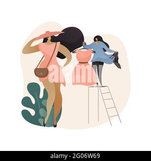 Personal shopping service concept icon. Home service idea thin line  illustration. Stylist, fashion designer. Accompanying shopping. Assistant  and cons Stock Vector Image & Art - Alamy