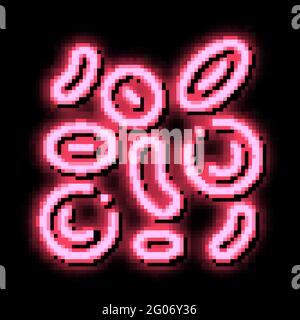 Erythrocyte In Blood neon glow icon illustration Stock Vector