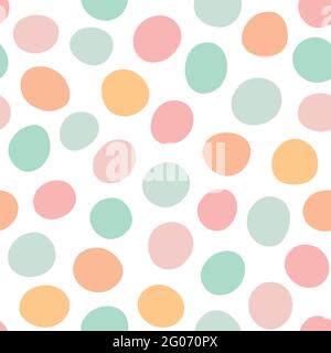 Vector pastel dots seamless pattern. Hand drawn repeat background. For fabric, wrapping, invitations, card, scrapbooking or wallpaper. Stock Vector