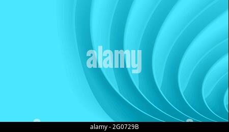 Blue backdrop for presentation, sea stylized wave, paper 3d texture, play of light and shadow Stock Vector