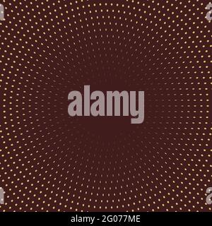 Geometric modern vector pattern. Brown and golden ornament with dotted elements. Geometric abstract pattern Stock Vector