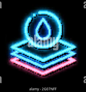 Absorbent Layers neon glow icon illustration Stock Vector