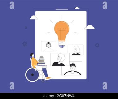 Message Communication Drawing Woman Reading Message at Home - Line Design Illustration Stock Vector ...