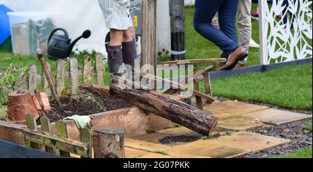 Storms at the Shrewsbury Flower Show Stock Photo