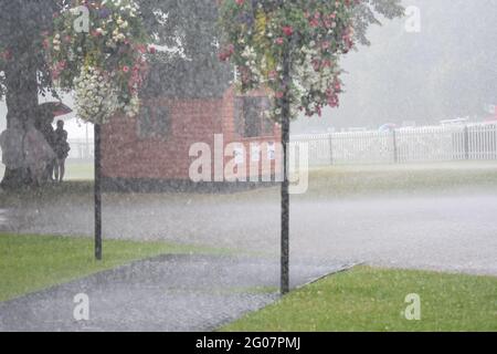 Storms at the Shrewsbury Flower Show Stock Photo