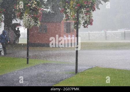 Storms at the Shrewsbury Flower Show Stock Photo