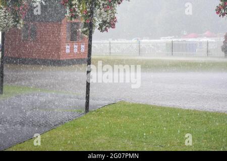 Storms at the Shrewsbury Flower Show Stock Photo