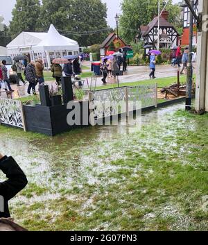 Storms at the Shrewsbury Flower Show Stock Photo