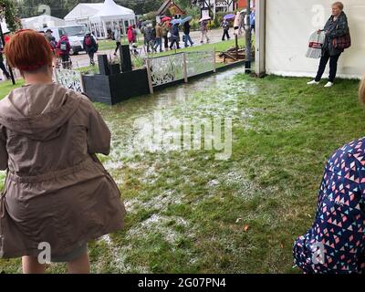 Storms at the Shrewsbury Flower Show Stock Photo