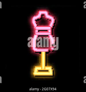 Dummy For Measure neon glow icon illustration Stock Vector
