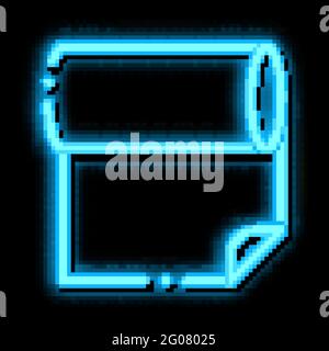 Fabric Roll neon glow icon illustration Stock Vector