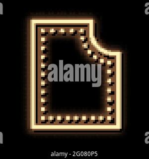 Sewing Material neon glow icon illustration Stock Vector