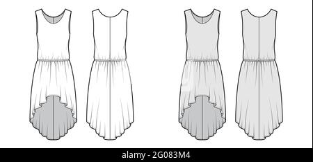 High low outlet dress drawing