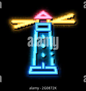 Lighthouse Beacon neon glow icon illustration Stock Vector