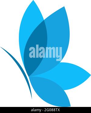 Butterfly icon logo design concept template illustration vector Stock Vector