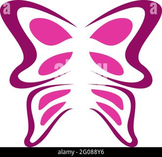 Butterfly icon logo design concept template illustration vector Stock Vector