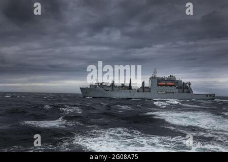 USNS William McLean a fleet oiler belonging to the Lewis and Clark class operated by Military Sealift Command on behalf of the US Navy Stock Photo