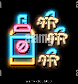 Mosquito Spray neon glow icon illustration Stock Vector