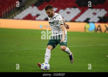 Rio de Janeiro, Brazil, May 30, 2021. The football player from the Palmeiras team, during a match against Flamengo for the 2021 Brazilian championship Stock Photo