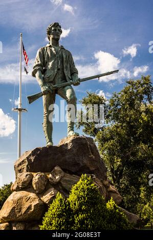 Minuteman Statue Lexington Battle Green Lexington, Massachusetts, USA