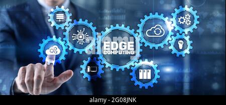 EDGE Computing technology internet concept. Mixed Media. Stock Photo