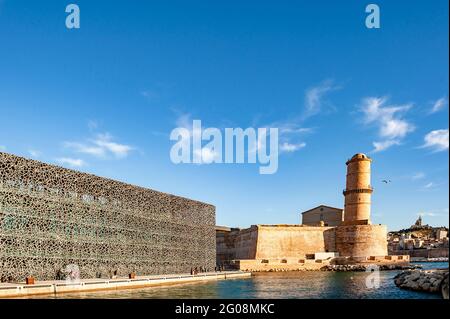 The Museum of the Civilizations of Europe and the Mediterranean in Marseille Stock Photo