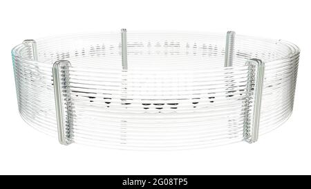 round plastic pipe coil. isolated industrial 3D illustration Stock Photo