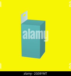 Medicine box mockup for your design project. Stock Photo