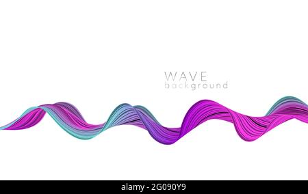 Vector abstract background with color abstract wave Stock Vector