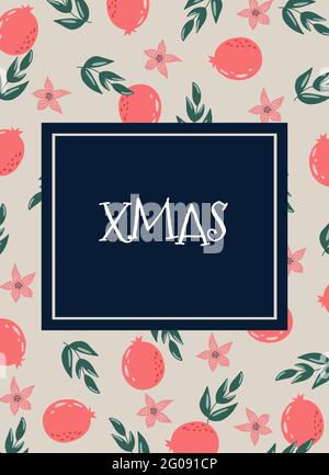 Bright Christmas card with congratulations. Preparing to celebrate Christmas. Vector illustration Stock Vector